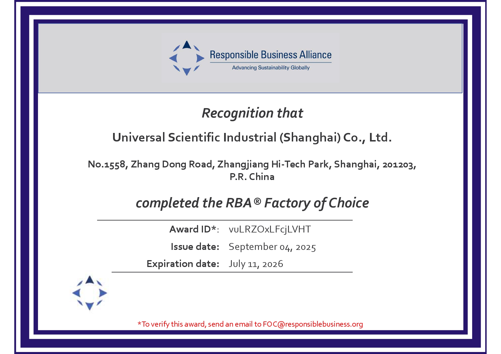 Universal Scientific Industrial